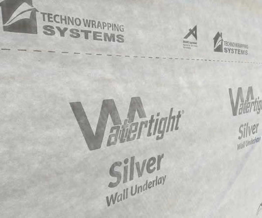 Watertight Silver Wall Wrap 2.74M x 36.5M x 100sqm - Techno Wrapping System